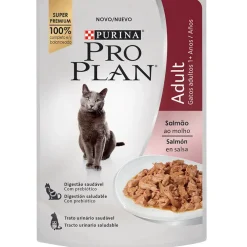 Purina Pro Plan Pouch Adult Cat Salmon en Salsa 85gr Pack 15 unidades