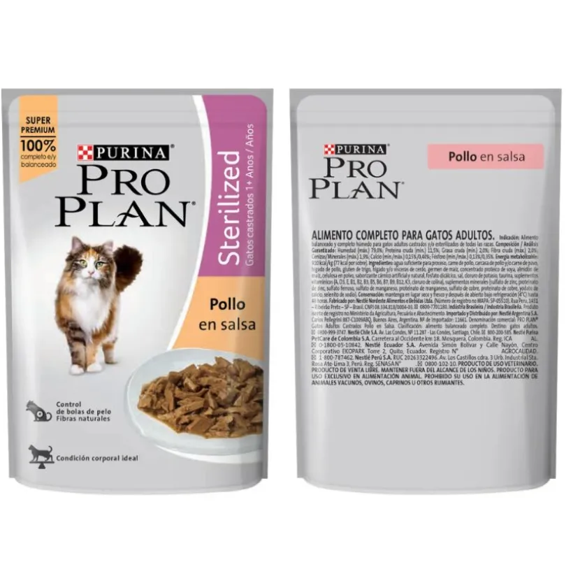Purina Pro Plan Pouch Sterilized Cat Pollo en Salsa 85gr