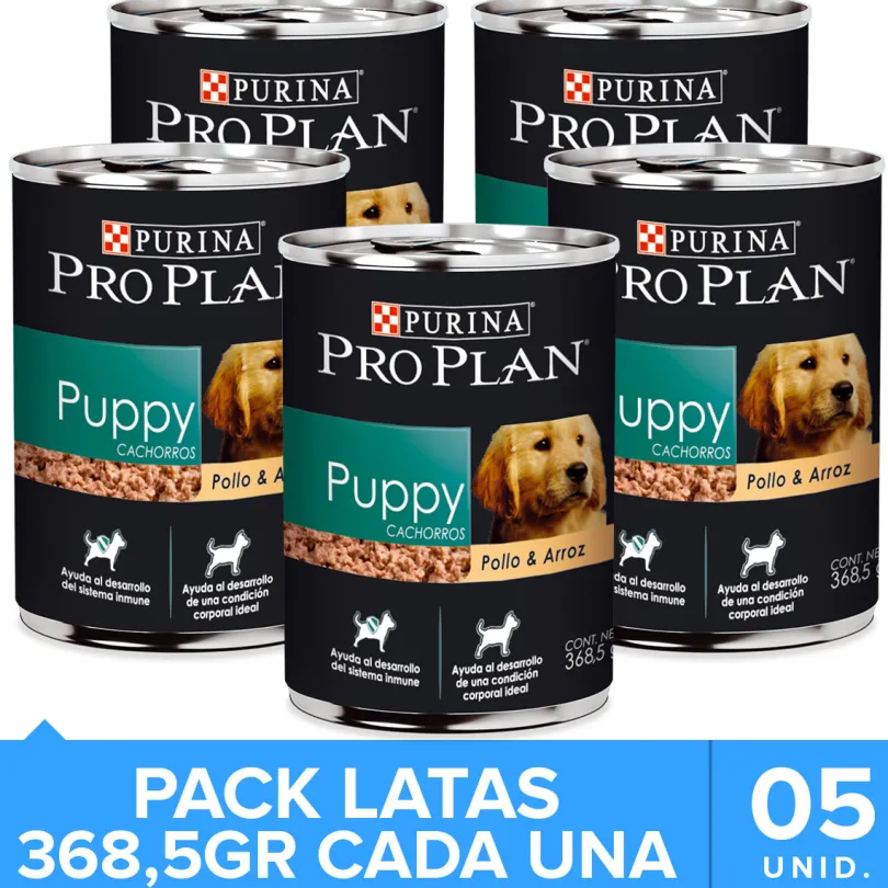 Purina Pro Plan Puppy Lata 368.5gr Pack 5 Unidades