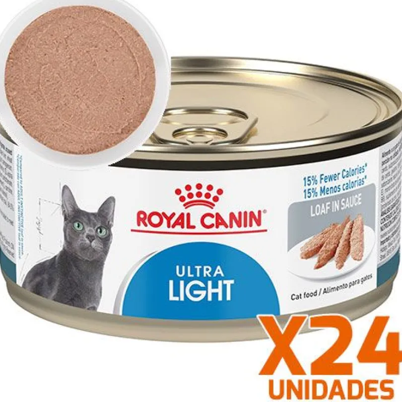 Royal Canin Latas Gato Ultra Light Pate (Weigth Care) 145Gr Pack 24 Unidades