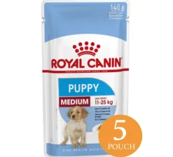 Royal Canin medium Puppy Pouch 140gr x 5 unidades