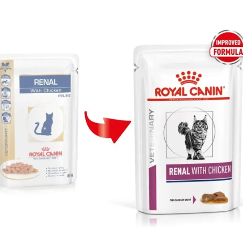 Royal Canin Pouch Vet Diet Felino Renal Pollo 85gr
