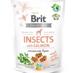 Snack Brit Care Dog Crunchy Insects With Salmon 200gr