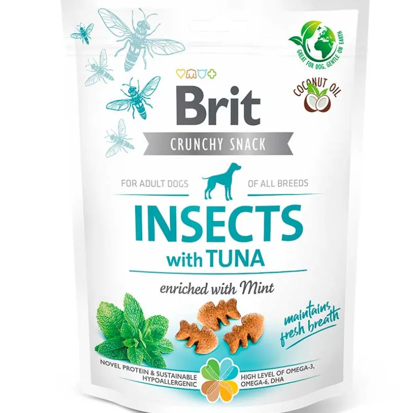 Snack Brit Care Dog Crunchy Insects With Tuna 200gr
