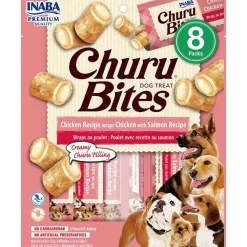 Snack Ciao Churu Dog Bites Pack 8 unidades Wraps de Pollo con Salmón