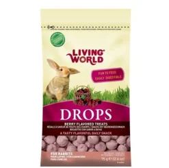 Snack Living World Drops Conejos 75gr sabor berries