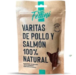 SNACK VARITAS FELLINI NATURAL POLLO Y SALMÓN 50 gr