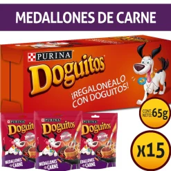 Snacks para perros DOGUITOS® Medallones de carne 65gr Pack 15 Unidades