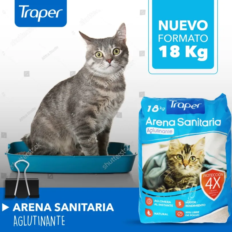 Traper Arena Sanitaria Aglutinante 18kg