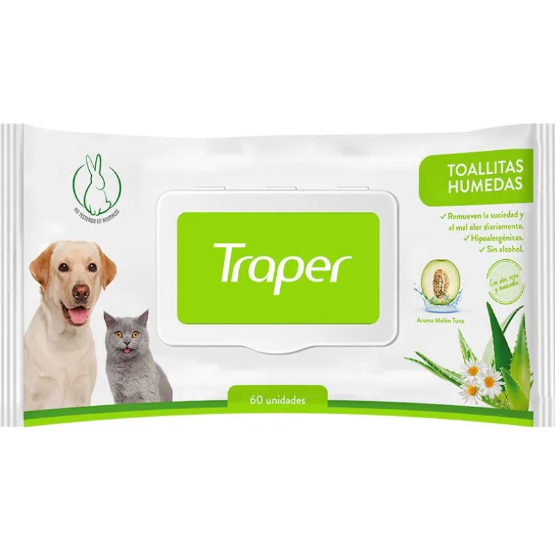 Traper toallitas húmedas 60un
