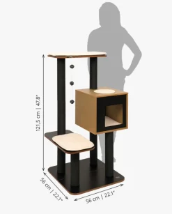 Vesper Furniture V High Negro Rascador para Gatos