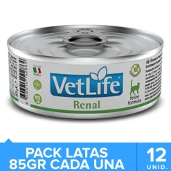 Vet Life Cat Renal Lata 85gr PACK 12 Unidades