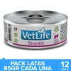 Vet Life Cat Urinary Struvite Lata 85gr Pack 12 Unidades