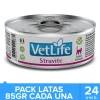 Vet Life Cat Urinary Struvite Lata 85gr Pack 24 Unidades