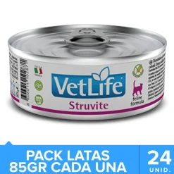 Vet Life Cat Urinary Struvite Lata 85gr Pack 24 Unidades