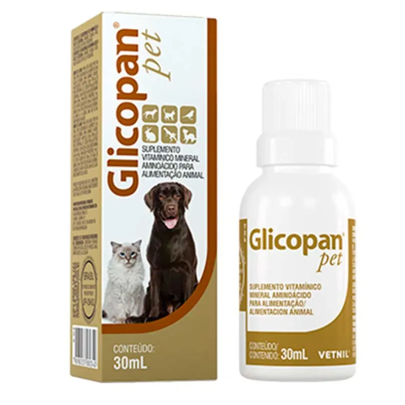 Vetnil Glicopan Pet Suplemento Aminoácido Vitamínico 30ml