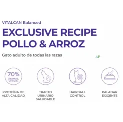 Vitalcan Balanced Gato Adulto High Protein 3Kg