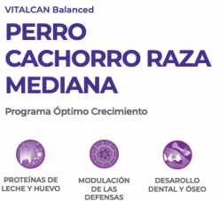 VitalCan Perro Cachorro Raza Mediana 12kg