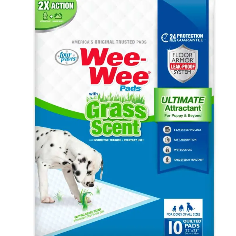wee-wee four paws grass scent pads 10 un