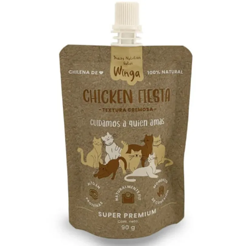 Winga Chicken Fiesta Snack para Gatos 90gr