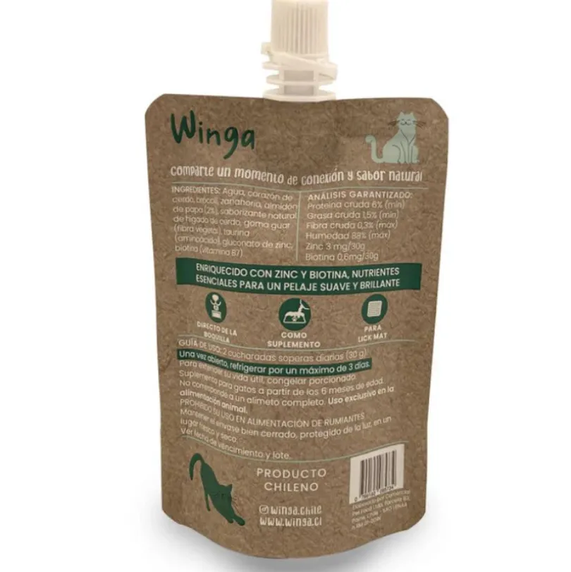 Winga Pork Paradise Snack para Gatos 60gr